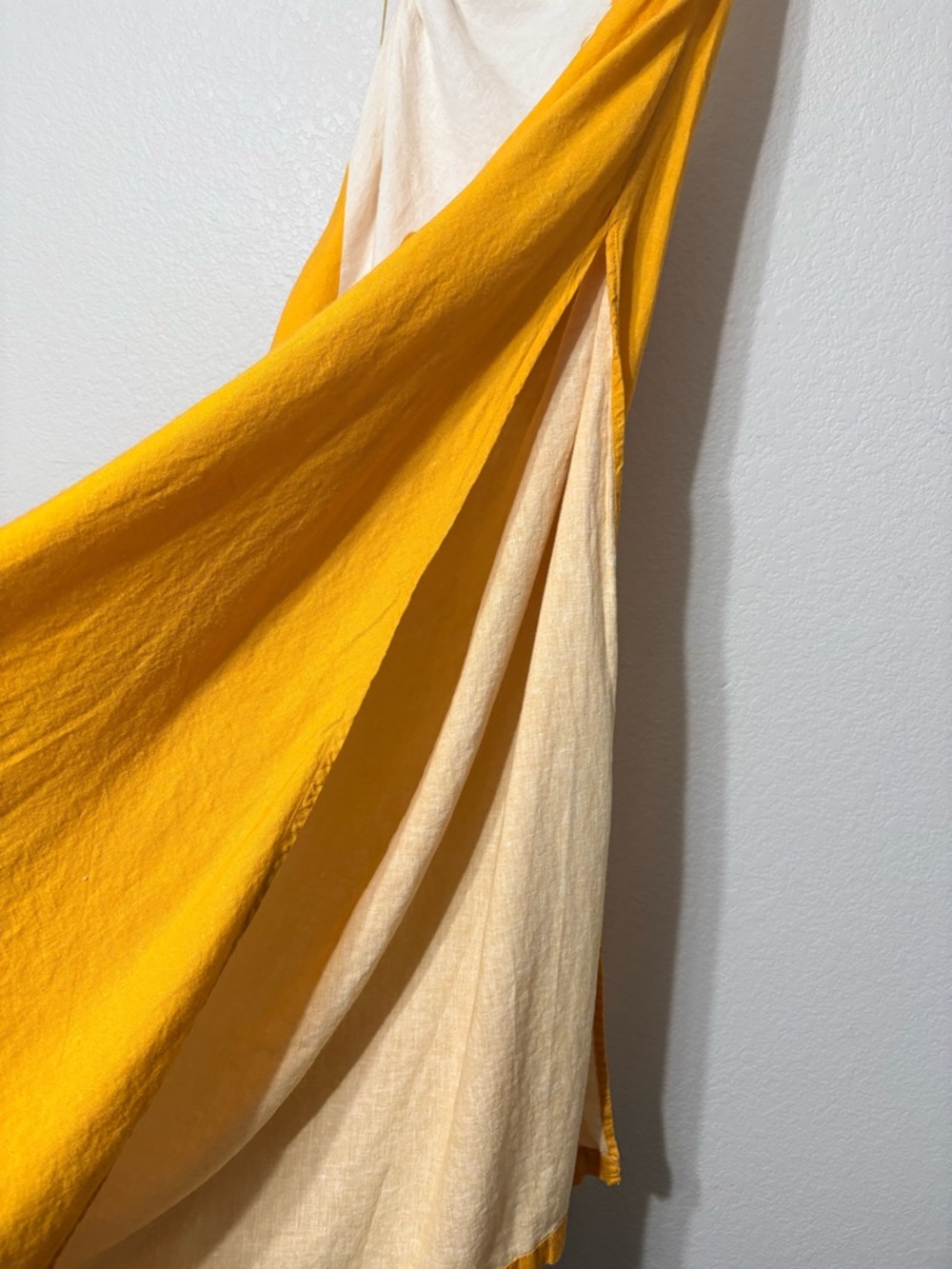 Anthropologie Celandine Strapless Cutout Maxi Dress Marigold & White Sun Print - Picture 10 of 16